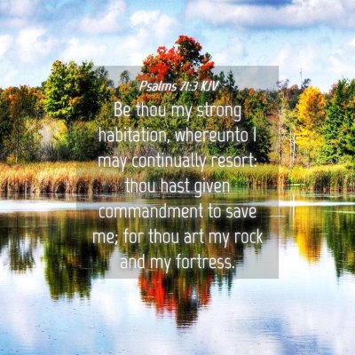Picture 04 - Psalms 71:3 KJV - Be thou my strong habitation, whereunto I may - Bible Verse Picture