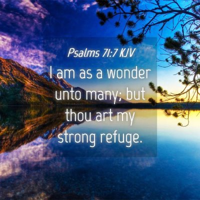 Picture 04 - Psalms 71:7 KJV - I am as a wonder unto many; but thou art my - Bible Verse Picture