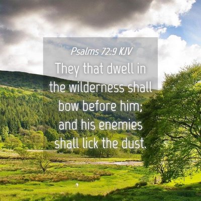 Picture 04 - Psalms 72:9 KJV - They that dwell in the wilderness shall bow - Bible Verse Picture