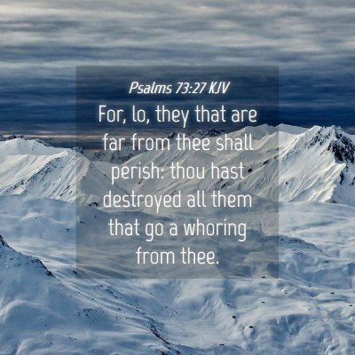 Picture 04 - Psalms 73:27 KJV - For, lo, they that are far from thee shall - Bible Verse Picture