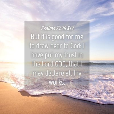 Picture 04 - Psalms 73:28 KJV - But it is good for me to draw near to God: I have - Bible Verse Picture