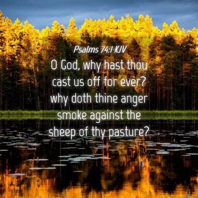 Picture 04 - Psalms 74:1 KJV - O God, why hast thou cast us off for ever? why - Bible Verse Picture
