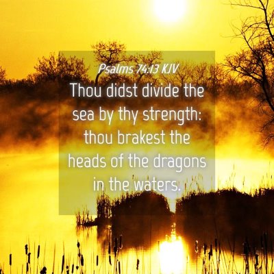 Picture 04 - Psalms 74:13 KJV - Thou didst divide the sea by thy strength: thou - Bible Verse Picture
