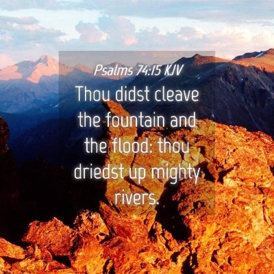 Picture 04 - Psalms 74:15 KJV - Thou didst cleave the fountain and the flood: - Bible Verse Picture
