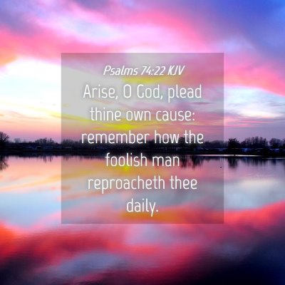 Picture 04 - Psalms 74:22 KJV - Arise, O God, plead thine own cause: remember how - Bible Verse Picture