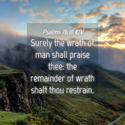 Picture 04 - Psalms 76:10 KJV - Surely the wrath of man shall praise thee: the - Bible Verse Picture