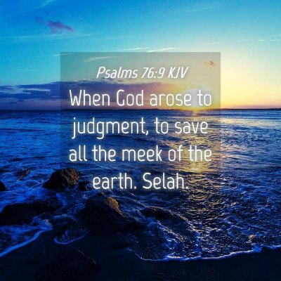 Picture 04 - Psalms 76:9 KJV - When God arose to judgment, to save all the meek - Bible Verse Picture