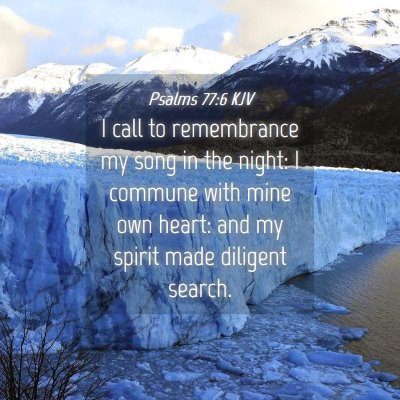 Picture 04 - Psalms 77:6 KJV - I call to remembrance my song in the night: I - Bible Verse Picture