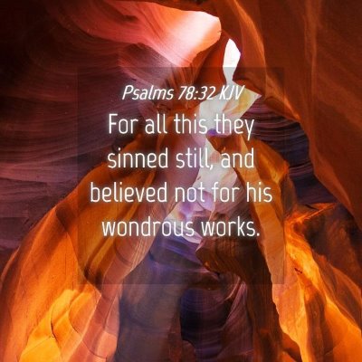 Picture 04 - Psalms 78:32 KJV - For all this they sinned still, and believed not - Bible Verse Picture