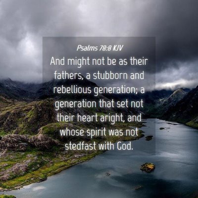 Picture 04 - Psalms 78:8 KJV - And might not be as their fathers, a stubborn and - Bible Verse Picture