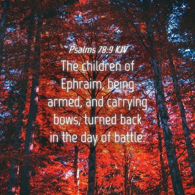 Picture 04 - Psalms 78:9 KJV - The children of Ephraim, being armed, and - Bible Verse Picture