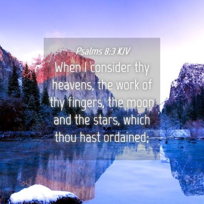 Picture 04 - Psalms 8:3 KJV - When I consider thy heavens, the work of thy - Bible Verse Picture
