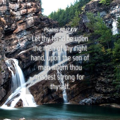 Picture 04 - Psalms 80:17 KJV - Let thy hand be upon the man of thy right hand, - Bible Verse Picture