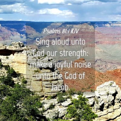 Picture 04 - Psalms 81:1 KJV - Sing aloud unto God our strength: make a joyful - Bible Verse Picture