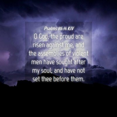 Picture 04 - Psalms 86:14 KJV - O God, the proud are risen against me, and the - Bible Verse Picture
