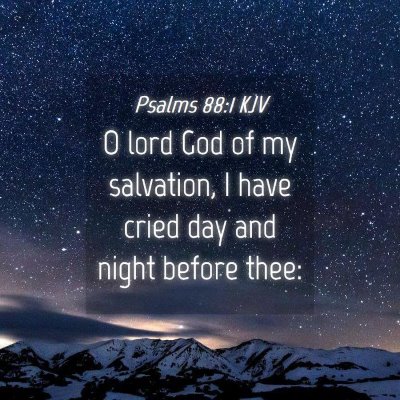 Picture 04 - Psalms 88:1 KJV - O lord God of my salvation, I have cried day and - Bible Verse Picture