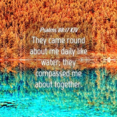 Picture 04 - Psalms 88:17 KJV - They came round about me daily like water; they - Bible Verse Picture