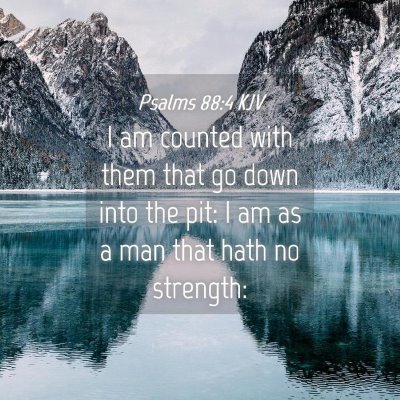 Picture 04 - Psalms 88:4 KJV - I am counted with them that go down into the pit: - Bible Verse Picture