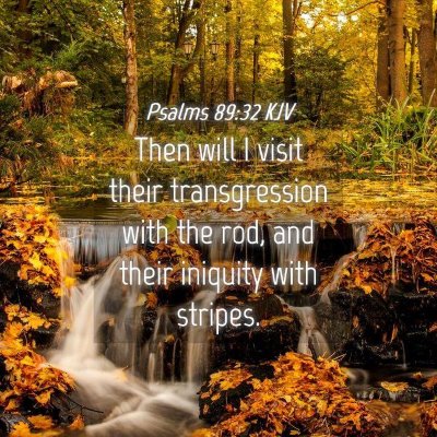 Picture 04 - Psalms 89:32 KJV - Then will I visit their transgression with the - Bible Verse Picture