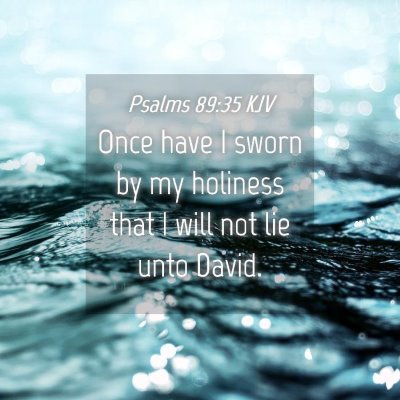 Picture 04 - Psalms 89:35 KJV - Once have I sworn by my holiness that I will not - Bible Verse Picture