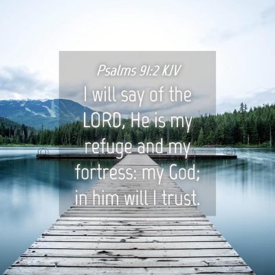 Picture 04 - Psalms 91:2 KJV - I will say of the LORD, He is my refuge and my - Bible Verse Picture
