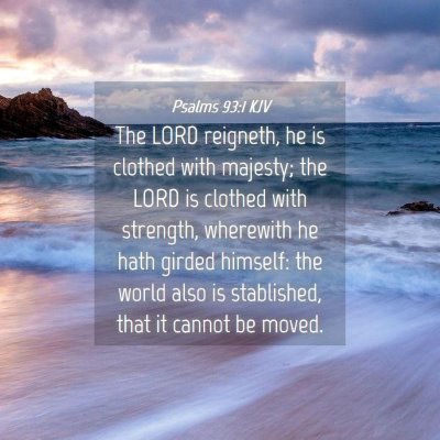 Picture 04 - Psalms 93:1 KJV - The LORD reigneth, he is clothed with majesty; - Bible Verse Picture