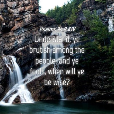 Picture 04 - Psalms 94:8 KJV - Understand, ye brutish among the people: and ye - Bible Verse Picture