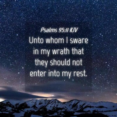 Picture 04 - Psalms 95:11 KJV - Unto whom I sware in my wrath that they should - Bible Verse Picture