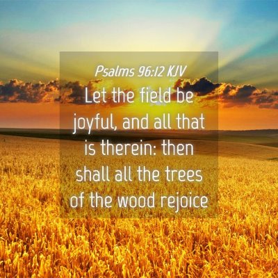Picture 04 - Psalms 96:12 KJV - Let the field be joyful, and all that is therein: - Bible Verse Picture