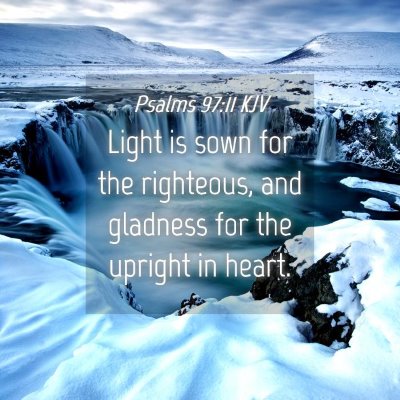 Picture 04 - Psalms 97:11 KJV - Light is sown for the righteous, and gladness for - Bible Verse Picture