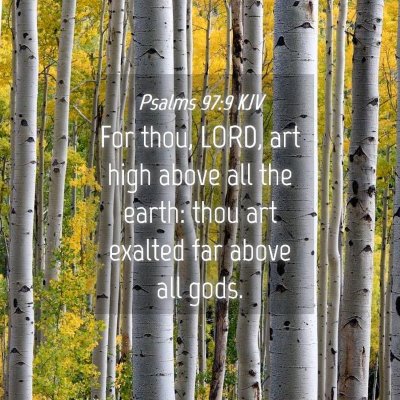 Picture 04 - Psalms 97:9 KJV - For thou, LORD, art high above all the earth: - Bible Verse Picture