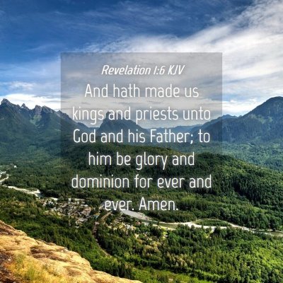 Picture 04 - Revelation 1:6 KJV - And hath made us kings and priests unto God and - Bible Verse Picture