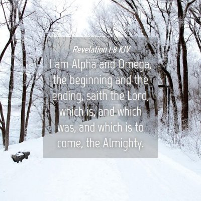 Picture 04 - Revelation 1:8 KJV - I am Alpha and Omega, the beginning and the - Bible Verse Picture