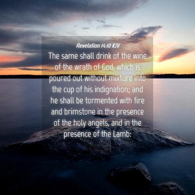 Picture 04 - Revelation 14:10 KJV - The same shall drink of the wine of the wrath of - Bible Verse Picture