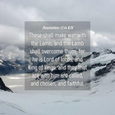 Picture 04 - Revelation 17:14 KJV - These shall make war with the Lamb, and the Lamb - Bible Verse Picture