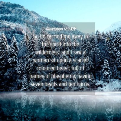 Picture 04 - Revelation 17:3 KJV - So he carried me away in the spirit into the - Bible Verse Picture