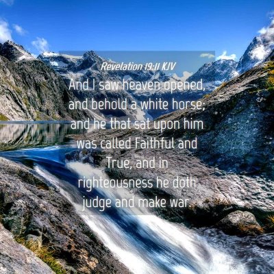 Picture 04 - Revelation 19:11 KJV - And I saw heaven opened, and behold a white - Bible Verse Picture