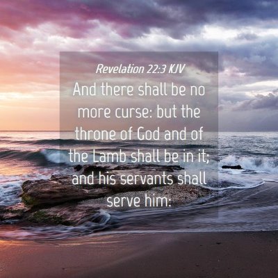 Picture 04 - Revelation 22:3 KJV - And there shall be no more curse: but the throne - Bible Verse Picture