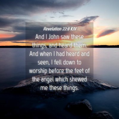 Picture 04 - Revelation 22:8 KJV - And I John saw these things, and heard them. And - Bible Verse Picture