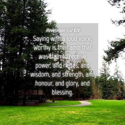 Picture 04 - Revelation 5:12 KJV - Saying with a loud voice, Worthy is the Lamb that - Bible Verse Picture