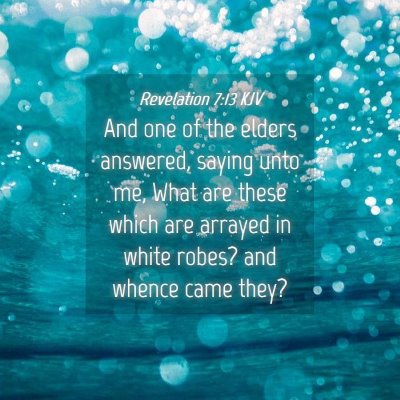 Picture 04 - Revelation 7:13 KJV - And one of the elders answered, saying unto me, - Bible Verse Picture