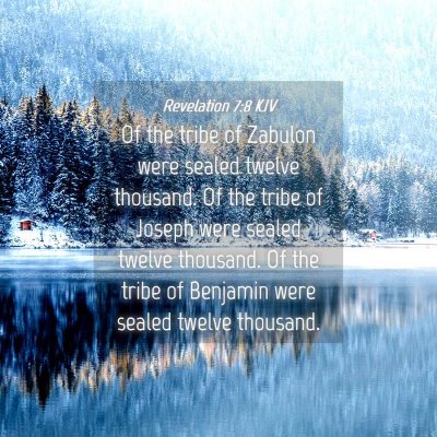 Picture 04 - Revelation 7:8 KJV - Of the tribe of Zabulon were sealed twelve - Bible Verse Picture