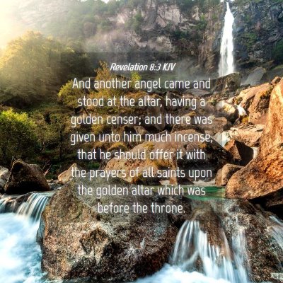 Picture 04 - Revelation 8:3 KJV - And another angel came and stood at the altar, - Bible Verse Picture