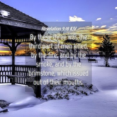 Picture 04 - Revelation 9:18 KJV - By these three was the third part of men killed, - Bible Verse Picture