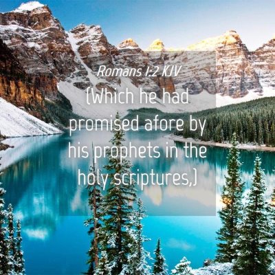 Picture 04 - Romans 1:2 KJV - (Which he had promised afore by his prophets in - Bible Verse Picture