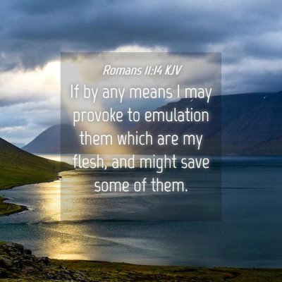 Picture 04 - Romans 11:14 KJV - If by any means I may provoke to emulation them - Bible Verse Picture