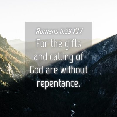 Picture 04 - Romans 11:29 KJV - For the gifts and calling of God are without - Bible Verse Picture