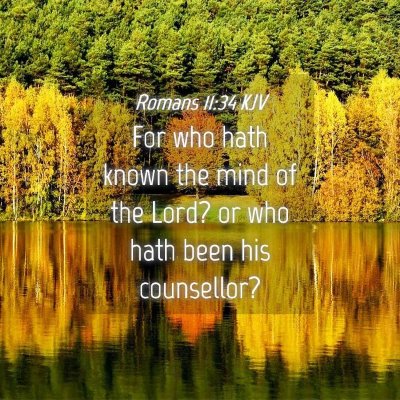 Picture 04 - Romans 11:34 KJV - For who hath known the mind of the Lord? or who - Bible Verse Picture