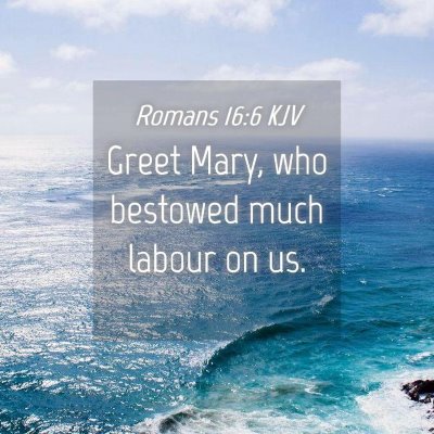 Picture 04 - Romans 16:6 KJV - Greet Mary, who bestowed much labour on - Bible Verse Picture