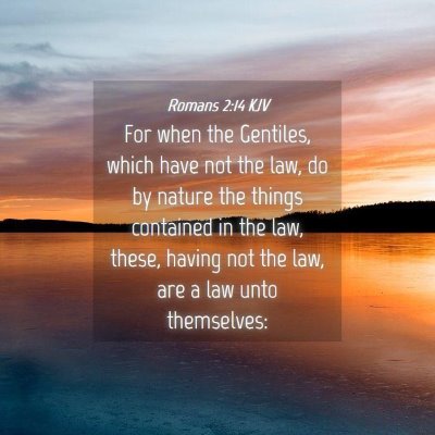 Picture 04 - Romans 2:14 KJV - For when the Gentiles, which have not the law, do - Bible Verse Picture